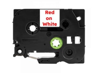 Tze212 Rød på hvid standardtape 6mm x 8m - Kompatibel Brother Tze212