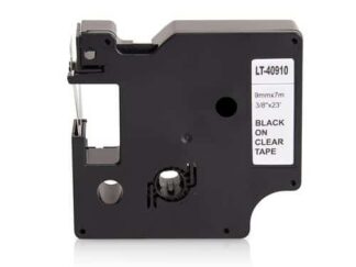 Dymo 40910 D1 standardtape sort på klar - 9mm x 7m - Kompatibel - S0720670