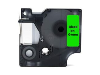 Dymo 40919 Sort på grøn standardtape 9mm x 7m - kompatibel S0720740