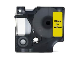Dymo 40918 Sort på gul standardtape 9mm x 7m - kompatibel S0720730