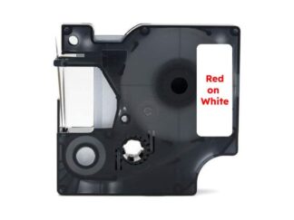 Dymo 40915 Rød på hvid standardtape 9mm x 7m - kompatibel S0720700