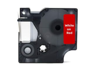 Dymo 40927 Hvid på rød standardtape 9mm x 7m - kompatibel S0720740