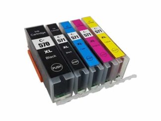 Rabat sæt! Canon PGI-570XL / CLI-571XL - 5 farver PBK-BK-C-M-Y - Kompatibel - PGI-570XL - 76 ml