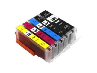 Rabat sæt! Canon PGI-580XXL / CLI-581XXL - 5 farver PBK-BK-C-M-Y - Kompatibel - PGI-580XXL - 74 ml
