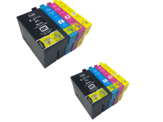 Rabat sæt! Epson 27XL - 2 x 4 farver BK-C-M-Y - Uoriginal -27XL - 220 ml
