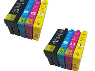 Rabat sæt! Epson 34XL - 2 x 4 farver BK-C-M-Y - Kompatibel - 34XL - 168 ml