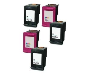 Rabat sæt! HP 901XL - 3 x Sort 2 x Farve - Kompatibel - 901XL - 84 ml
