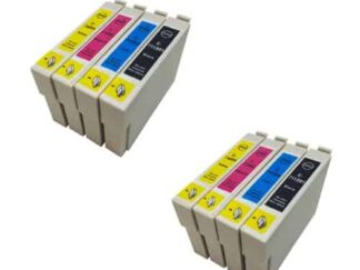 Rabat sæt! Epson T0711 - T0714 - 2 x 4 farver BK-C-M-Y - Uoriginal -T0711 - 96 ml