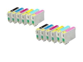 Rabat sæt! Epson T0791 - T0796 - 2 x 6 farver BK-C-M-Y - LC-lm - Uoriginal -T0791 - 180 ml