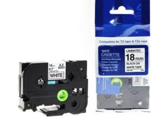 TZe241 Tape sort tekst på hvid - 18mm x 8m - Kompatibel Brother - TZe241