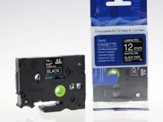 TZe335 Tape hvid tekst på sort - 12mm x 8m - Kompatibel Brother - TZe335